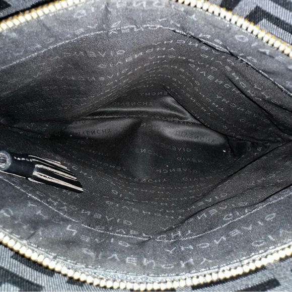 Givenchy Black Jacquard Logo Zip-Top Tote | Leather Trim | Gold Hardware - Picture 13 of 15